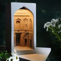 آباژور شبستانی معماری اسلامی|چراغ خواب و آباژور|تبریز, |دیوار