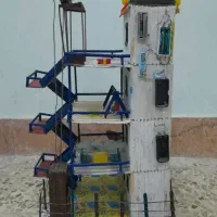 کاردستی ساختمان با چوب بستنی|اسباببازی|ایذه, |دیوار