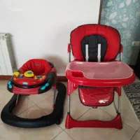 ست کالسکه ، کریر،روروئک،میز غذا  برند baby co