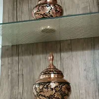 ۸ تیکه مس دکوری آنتیک و لوستر برنج