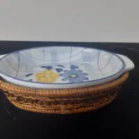 تابه چینی سبد دار طرح گل در ۳ سایز