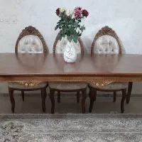 میز نهار خوری ۱۰ نفره  به همراه ۵ صندلی