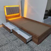 تخت یکنفره کشاب دار طرح لمسه (اقساطی)