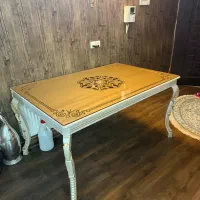 میز ۶ نفره تک بدون منبت چوب راش