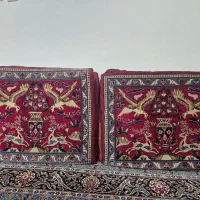 یک جفت پشتی دست بافت قدیمی