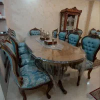 مبل استیل ۸ نفره + میز ناهارخوری ۸ نفره|مبلمان خانگی و میز عسلی|تهران, قلهک|دیوار