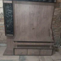 بوفه چوبی . آینه برنزی .زیر تلویزیونی|بوفه، ویترین، کنسول|مریوان, |دیوار