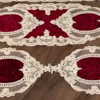 رومیزی کارشده ۳تکه