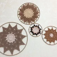 ماندالا دیوار کوب قلاب بافی دیوار کوب تزئینی