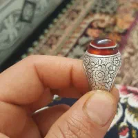 انگشتر نقره عقیق سه پوست