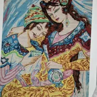 تابلو  مخمل  قصر الیزابت و کوبلن لیلی و مجنون