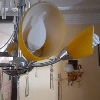 فروش فوری لوستر آب طلا رنگ ثابت و چراغ های لوکس|لوستر و چراغ آویز|پیربازار, |دیوار