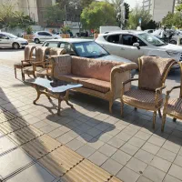 مبل سلطنتی استیل کلاسیک 9نفره با یک میز