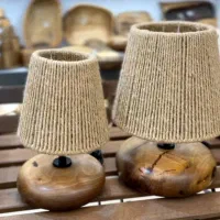 آباژور پایه چوبی
