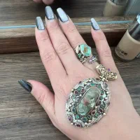 پلاک وانگشتر نقره انتیک وقدیمی