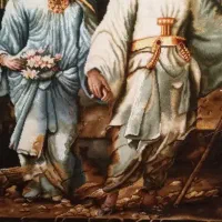 تابلو فرش دست بافت کوروش و ماندانا|تابلو فرش|ایجرود, |دیوار