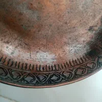 بشقاب مسی قاجاری پیاله برنجی قدیمی|کلکسیون اشیاء عتیقه|نیشابور, خط کاشمر|دیوار