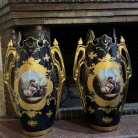 گلدان سرمه ای طرح لیلی و مجنون