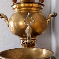 فروش فوری سماور ذغالی،قوری و کاسه|قوری، کتری، قهوه‌ساز دستی|قزوین, |دیوار