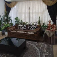 پرده سالن ب همراه شال مخمل و مدال