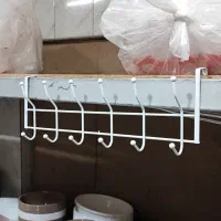 جالباسی پشت دری ۶شاخه روکشدار سفید