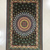 فرش ابریشم ماشینی طرح گنبدی ۶۰*۹۰