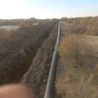 لوله کشی زمین کشاورزی و وصل به چاه کشاورزی