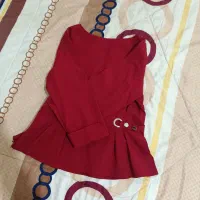 شومیز زرشکی مجلسی