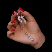 نیم ست جواهر تمام نقره ترمه کادو ولنتاین شیک