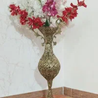 گلدان برنجی با گل 22200