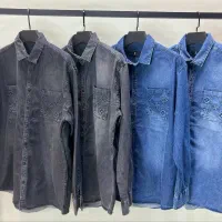 پیراهن جین پاییزه LV سایز بزرگ ۳XL و ۵XL