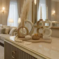 انواع هفت سین دکوری ست پذیرایی بیس خام سنگ مصنوعی