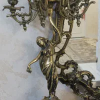 ایینه وشمعدان برنز|بوفه، ویترین، کنسول|قم, زنبیل آباد|دیوار