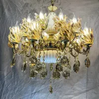 لوستر لاله پیچ مدل خطی برنزی