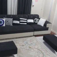 مبل ۷نفره ال همراه گل میز و کوسن|مبلمان خانگی و میز عسلی|اهواز, کوی فرهنگیان ۲|دیوار