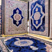 فرش ورساچه طوسی طلاکوب اک هراج ۱ هفته سید|فرش|مشهد, سپاد|دیوار