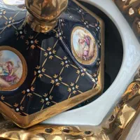 ظروف پذیرایی طلاکوب سرمه ای|ظروف سرو و پذیرایی|ملایر, |دیوار