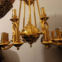 لوستر ۱۵ شاخه طلایی