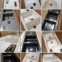 آبشاری پیانویی گرانیت SMG.2 و سینک استیل توکار