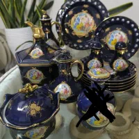 سرویس چینی پذیرایی سورمه ای دکوری شیک سه دختر