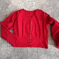 شومیز مخمل کبریتی