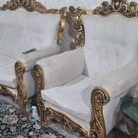 مبل استیل و۳عدد عسلی وتمیز پذیرایی