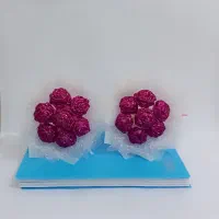 دسته گل روبانی آویز ماشین جا کلیدی آویز کیف