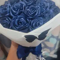 گل روبانی سورمه ای زیبا|صنایع دستی و سایر لوازم تزئینی|بوشهر, |دیوار