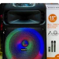 MOSCO BOX 300اسپیکر حرفه‌ای با ۲ میکروفون بی‌سیم