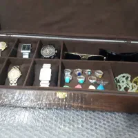 جعبه ساعت  و عینک و اکسسوری  تمام چوب ،نو