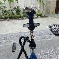 قلیون طرح عربی شیشه ابی