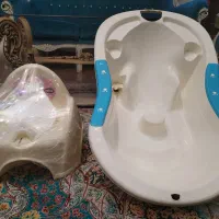 لگن حمام نوزاد به همراه چهارپایه توالت