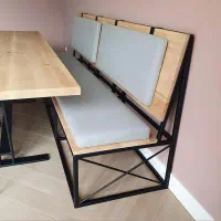 پایه فلزی نشیمن چوب و ام دی اف