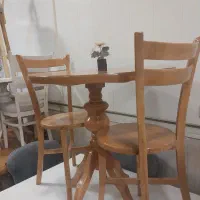 میز غذاخوری مدل ۲ تیره کف چوب